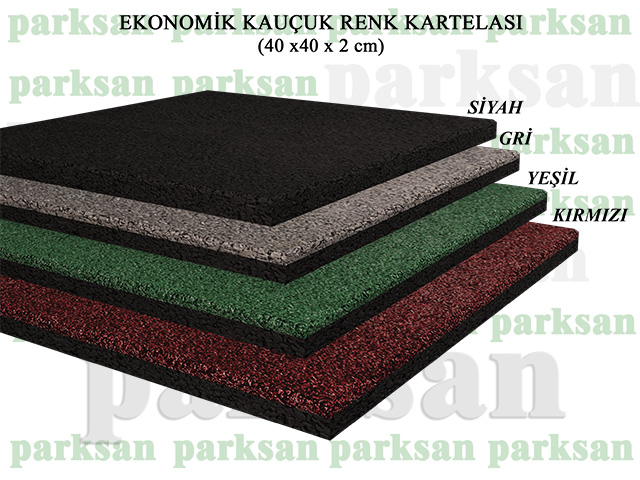 Rubber Parquet Flooring / 61000-RUBBER TILE FLOOR 40x40 STANDARD COLOR CHART